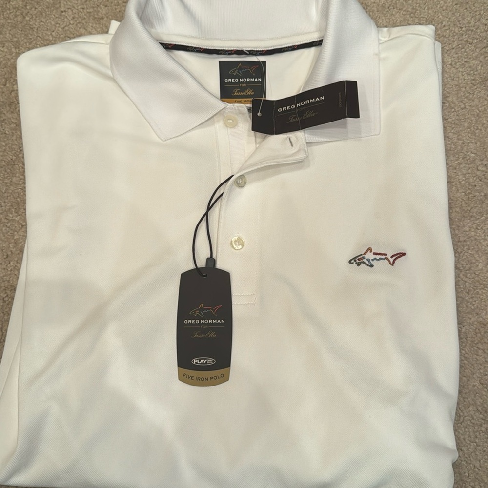 Greg Norman white polo new